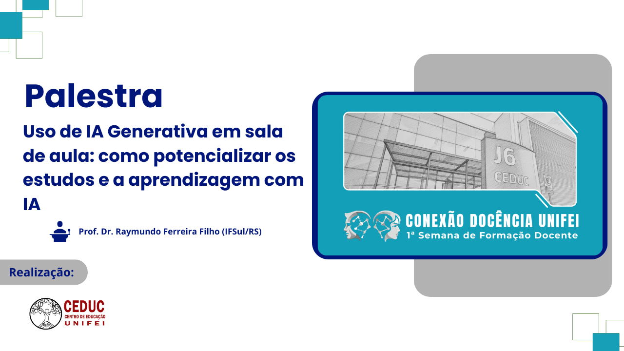 I Semana de Formação Docente – “Uso da IA generativa em sala de aula”.